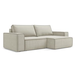 LaMiaSofa hoekbank rechts Livorno – textuurstof – lichtbeige – 257×148 LaMiaSofa hoekbank rechts Livorno – textuurstof – lichtbeige – 257×148