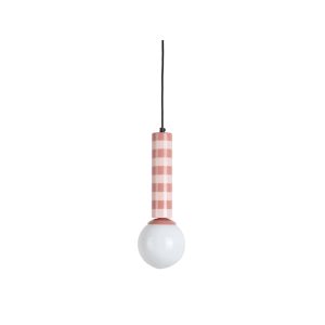Leitmotiv hanglamp Rayado – roze – 12x12x38cm – Paddenstoellamp Leitmotiv hanglamp Rayado – roze – 12x12x38cm – Paddenstoellamp