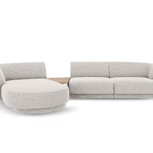 Micadoni linker modulaire bank Miley 3-zits, structurele stof geld – 1 Micadoni linker modulaire bank Miley 3-zits, structurele stof geld – 1