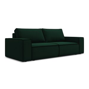 LaMiaSofa 3-zits slaapbank Livorno – velours – flessengroen – 255x105x LaMiaSofa 3-zits slaapbank Livorno – velours – flessengroen – 255x105x