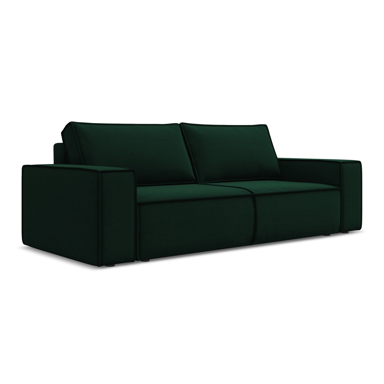 LaMiaSofa 3-zits slaapbank Livorno - velours - flessengroen - 255x105x