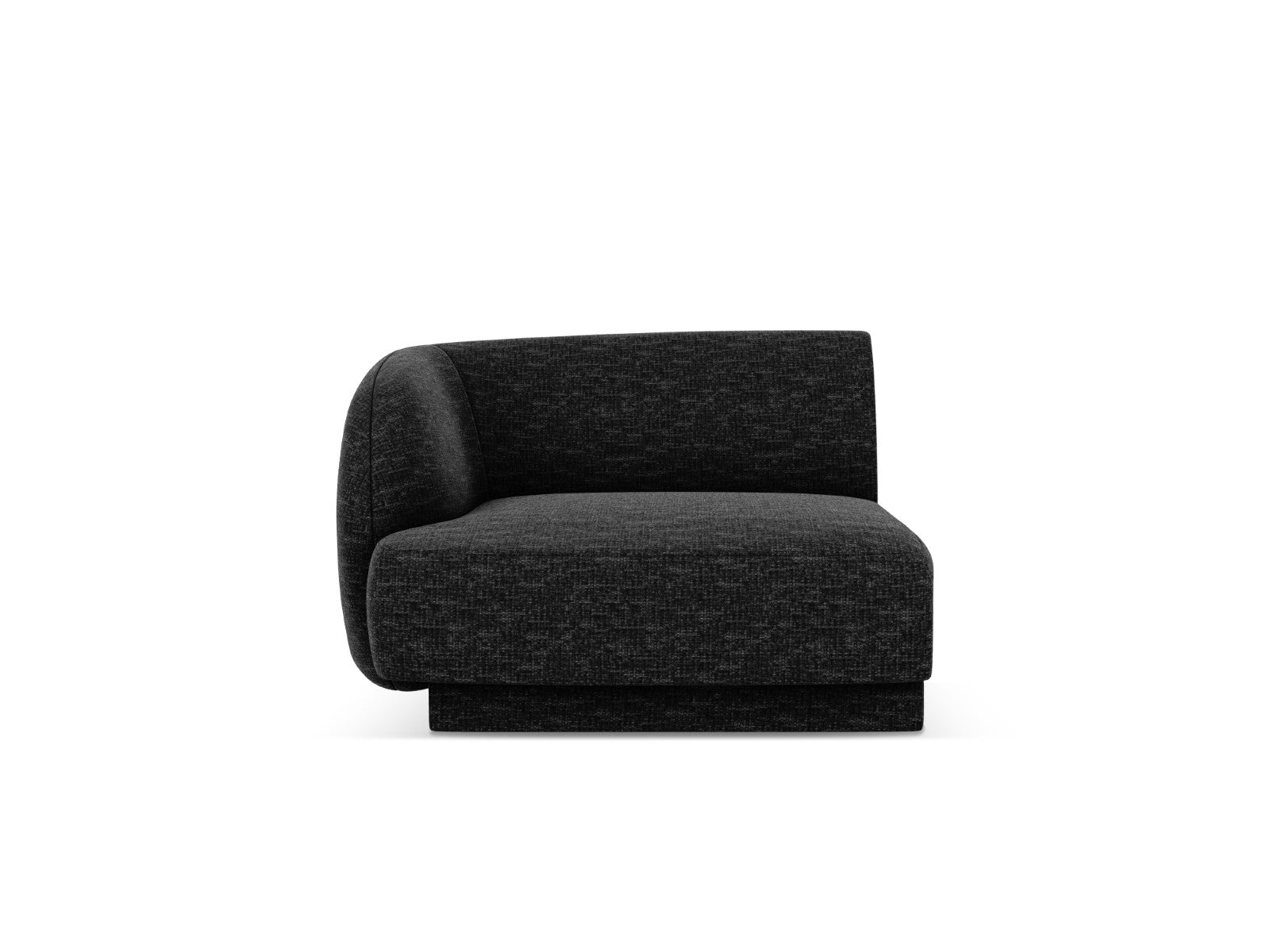 Micadoni linker module Miley chenille zwart - 90x90x70cm