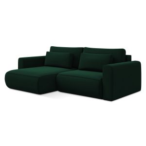 LaMiaSofa hoekbank links Perugia – velours – flessengroen – 240x149x82 LaMiaSofa hoekbank links Perugia – velours – flessengroen – 240x149x82