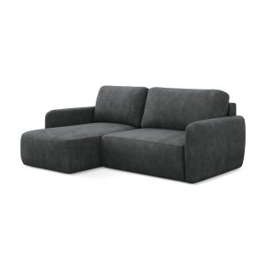 LaMiaSofa hoekbank links Corle – chenille stof – donkergrijs – 207×148 LaMiaSofa hoekbank links Corle – chenille stof – donkergrijs – 207×148