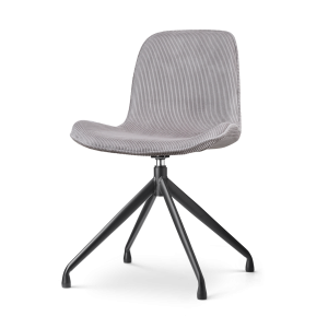 Nolon Nola-Fé Eetkamerstoel Rib Warm Grijs – Draaibaar Zwart Onderstel Nolon Nola-Fé Eetkamerstoel Rib Warm Grijs – Draaibaar Zwart Onderstel