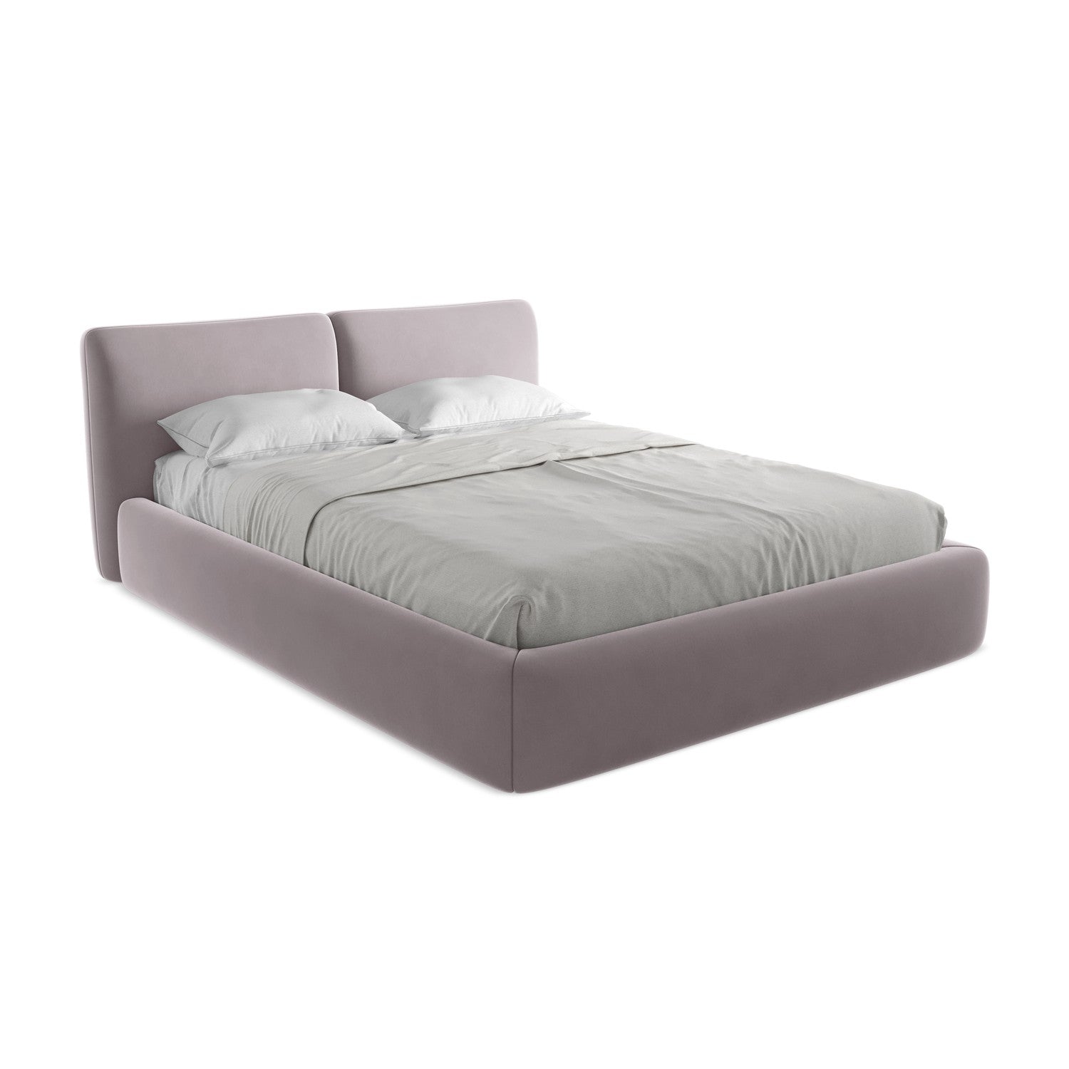 LaMiaSofa Bed met opbergruimte Milano - velours - lavendel - 180x228x8