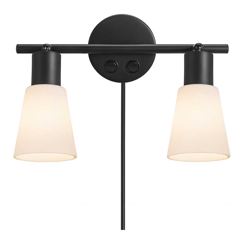 Nordlux Cole Wandlamp - 2-lichts E14 - Zwart