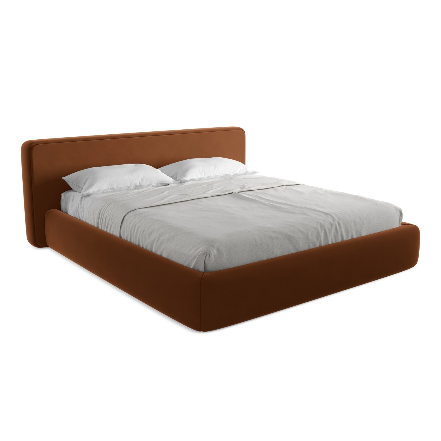LaMiaSofa Bed met opbergruimte Firenze - velours - terracotta - 220x22