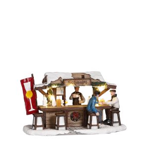 LuVille Kerstdorp Miniatuur Schnaps Markt – L16 x B8 x H9 cm LuVille Kerstdorp Miniatuur Schnaps Markt – L16 x B8 x H9 cm