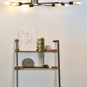 Lucide plafonnière LESTER – 8xE27 – Zwart Lucide plafonnière LESTER – 8xE27 – Zwart