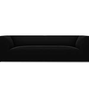 Micadoni Bank Ruby 3-zits, flueel, zwart – 93x232x69cm Micadoni Bank Ruby 3-zits, flueel, zwart – 93x232x69cm