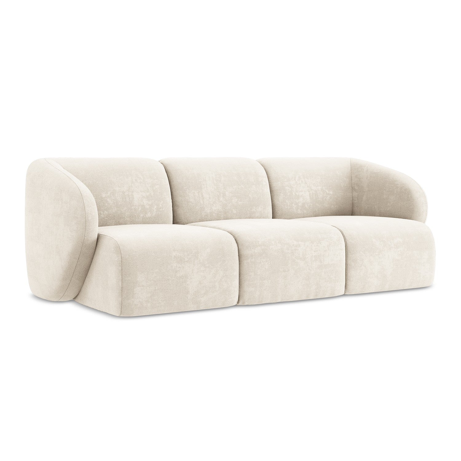 LaMiaSofa 3-zits bank Cervo - chenille stof - lichtbeige - 244x94x75