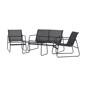 Nest outdoor Vidar Loungeset 4 Delig – Zwart Nest outdoor Vidar Loungeset 4 Delig – Zwart