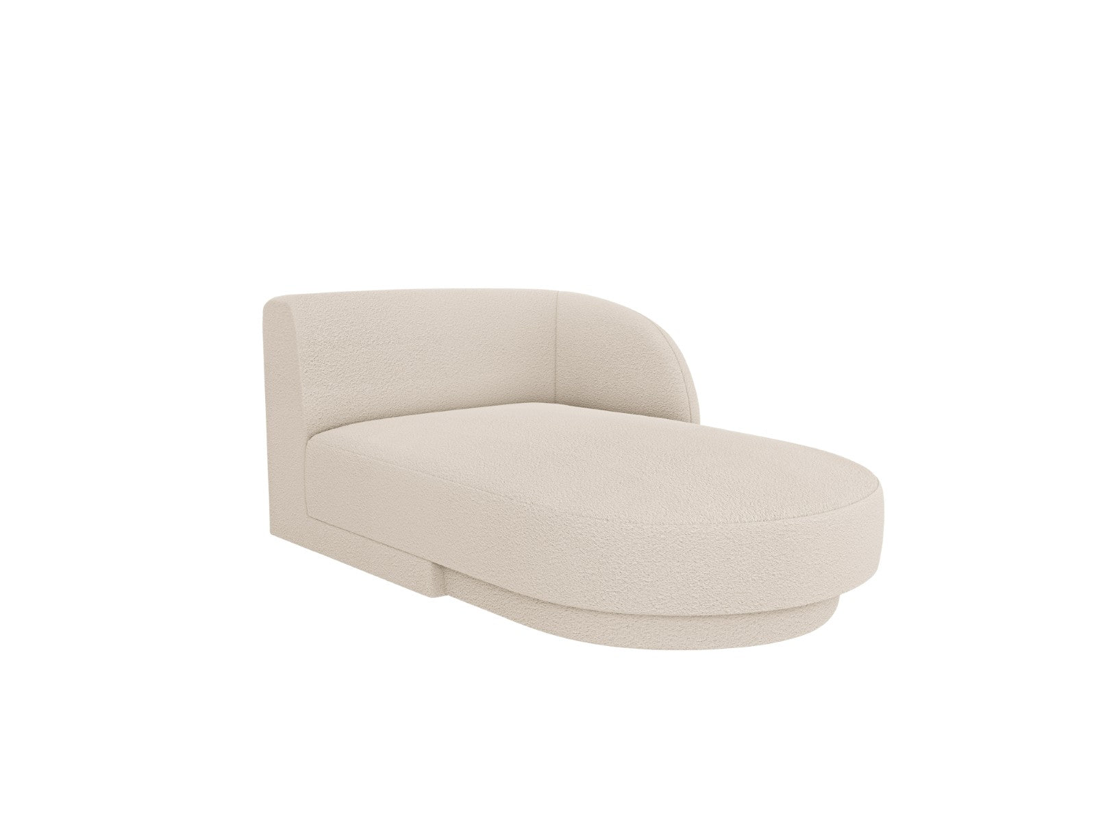 Micadoni rechter chaise longue Miley 2-zits, boucle beige - 156x90x70c