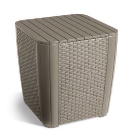 Allibert Luzon opbergtafel cappuccino – 39 x 39 x 43