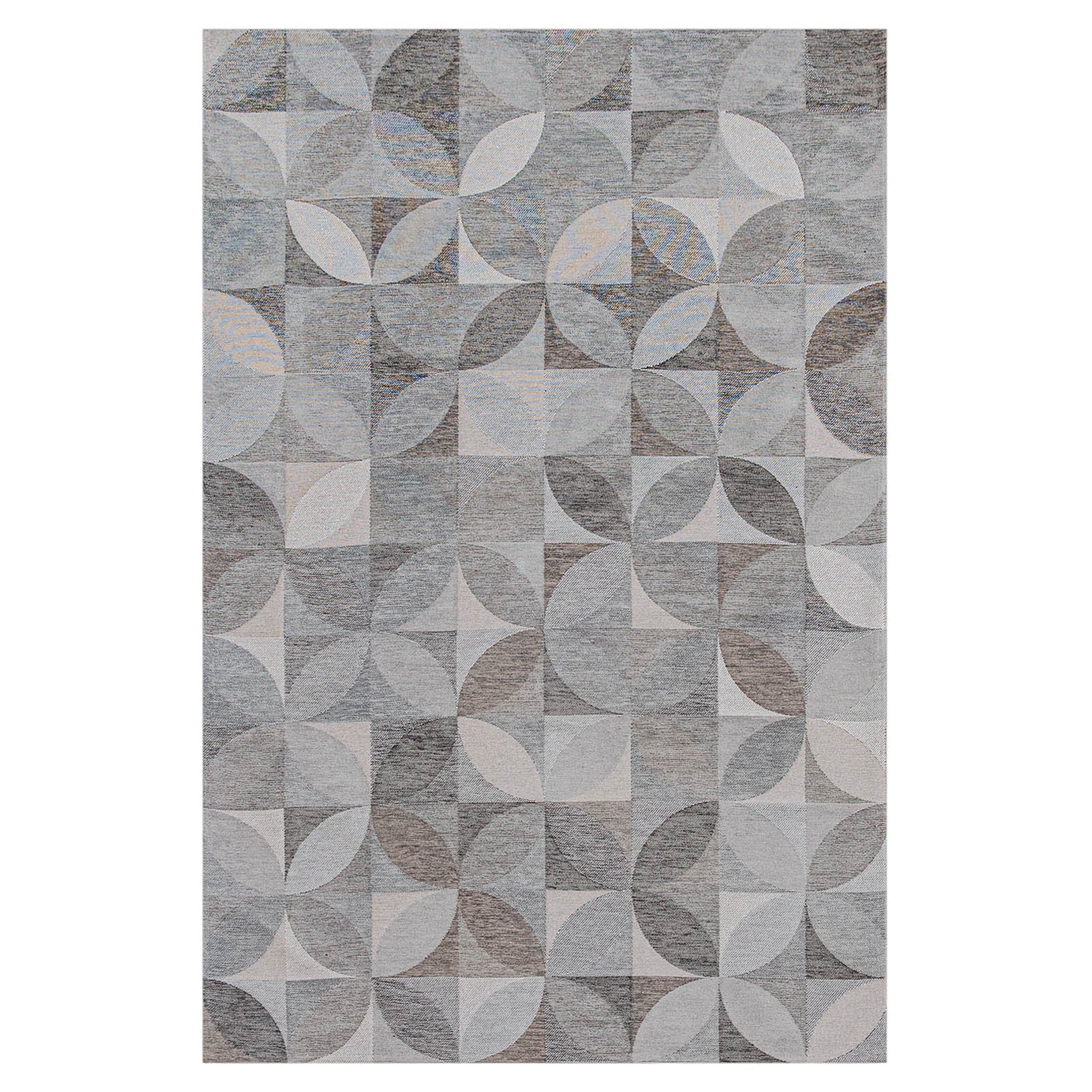 Lola&Moi vloerkleed Rock Crystal - zilver - 240x340cm