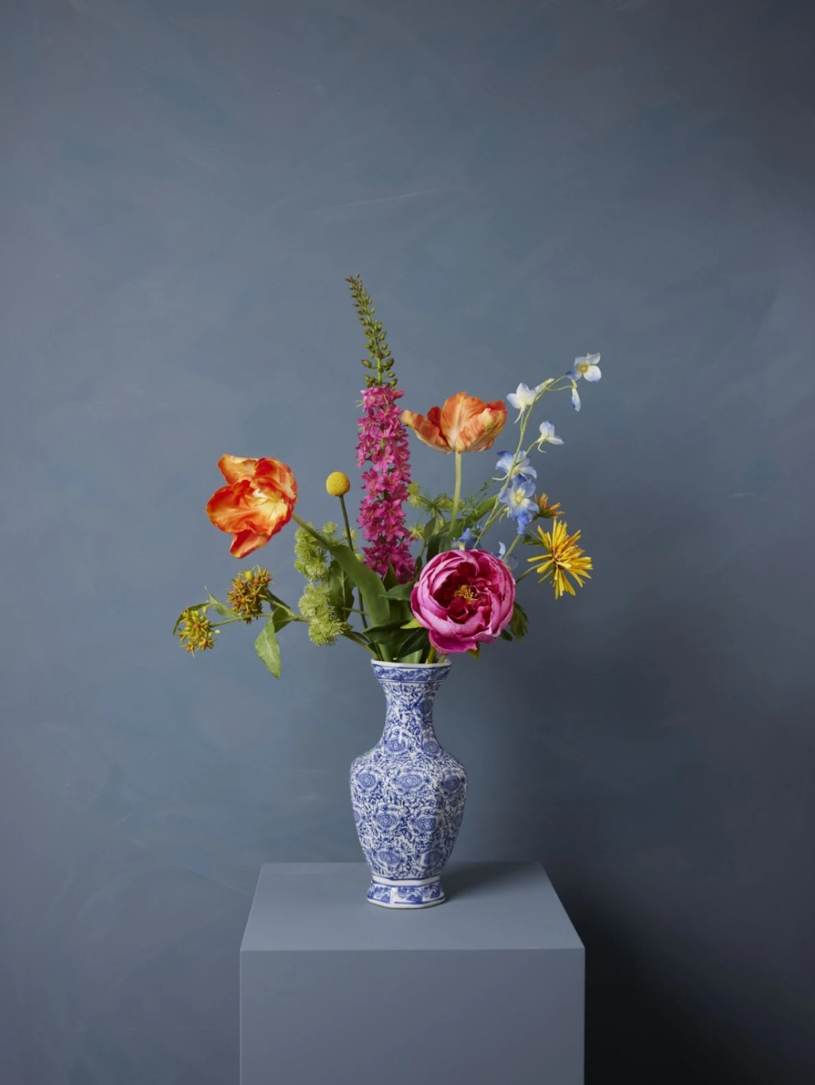 Madame Fleurie Floral Symphony Boeket inclusief Vaas – Luxe Zijden blo
