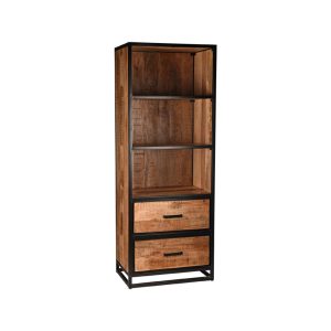 LABEL51 Boekkast Tampa – Zwart Metaal/Mangohout – 70x45x185cm LABEL51 Boekkast Tampa – Zwart Metaal/Mangohout – 70x45x185cm