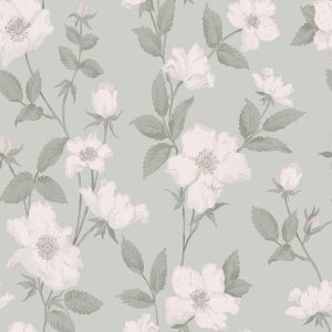 Laura Ashley Vliesbehang – Fleurir Smoke Green – 10mx52cm Laura Ashley Vliesbehang – Fleurir Smoke Green – 10mx52cm