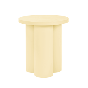 noo.ma Oly Stool – ronde kruk/ bijzettafel, Butter Yellow, hout en sta noo.ma Oly Stool – ronde kruk/ bijzettafel, Butter Yellow, hout en sta