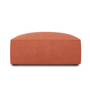 Micadoni Poef Ruby structurele stof, koraal – 93x93x40cm Micadoni Poef Ruby structurele stof, koraal – 93x93x40cm