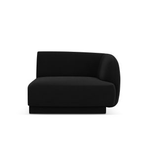 Micadoni rechter module Miley flueel zwart – 90x90x70cm