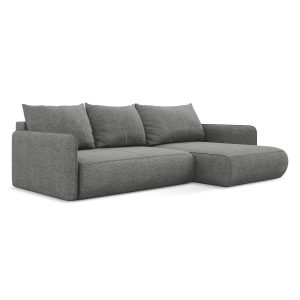 LaMiaSofa hoekbank rechts Palermo – chenille stof – olifant – 240x148x LaMiaSofa hoekbank rechts Palermo – chenille stof – olifant – 240x148x