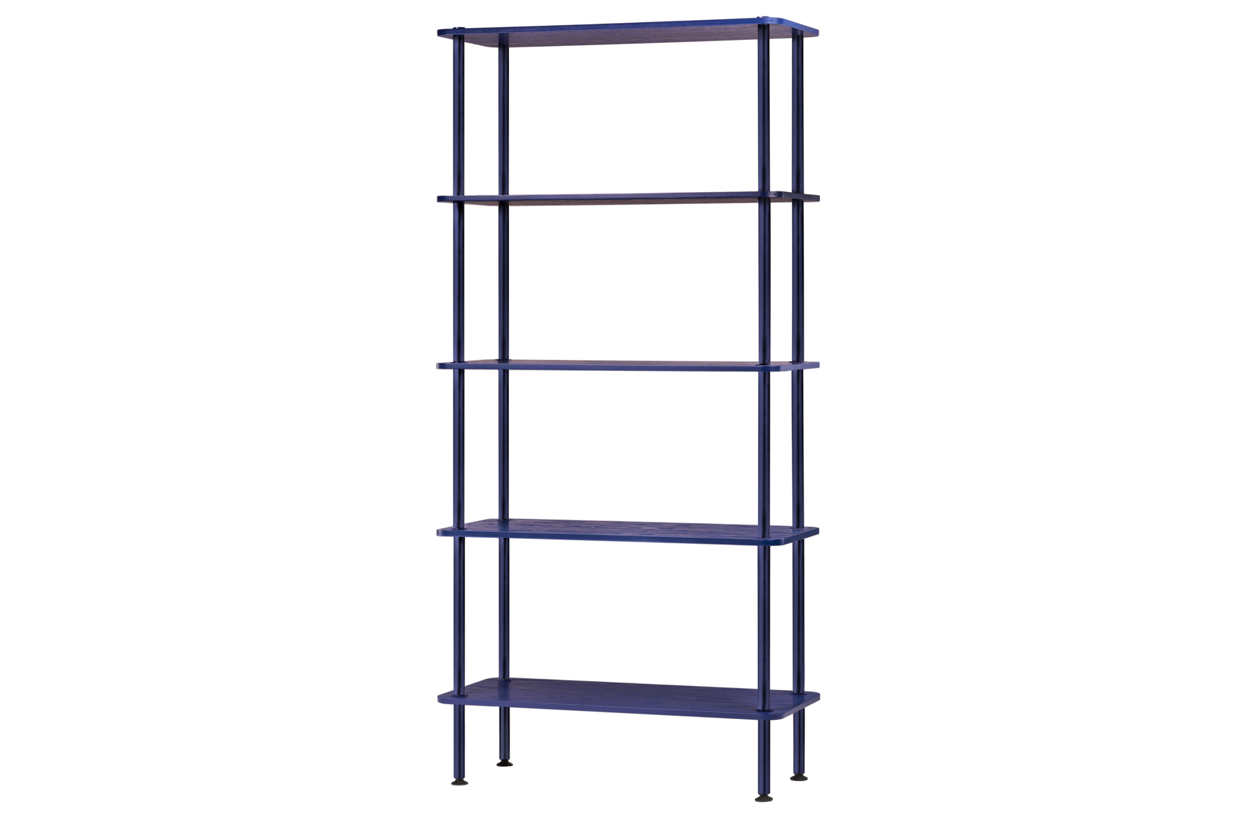 noo.ma Teidi 5-laagse open boekenkast 80 x 35 x 163 cm, Blueberry Pie