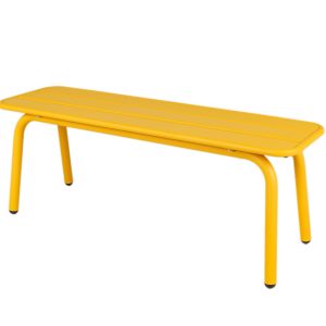 MaximaVida metalen tuinbank Max 120 cm okergeel – zonder rugleuning MaximaVida metalen tuinbank Max 120 cm okergeel – zonder rugleuning