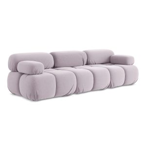 LaMiaSofa 3-zits bank Sanremo – velours – lavendel – 285x96x70