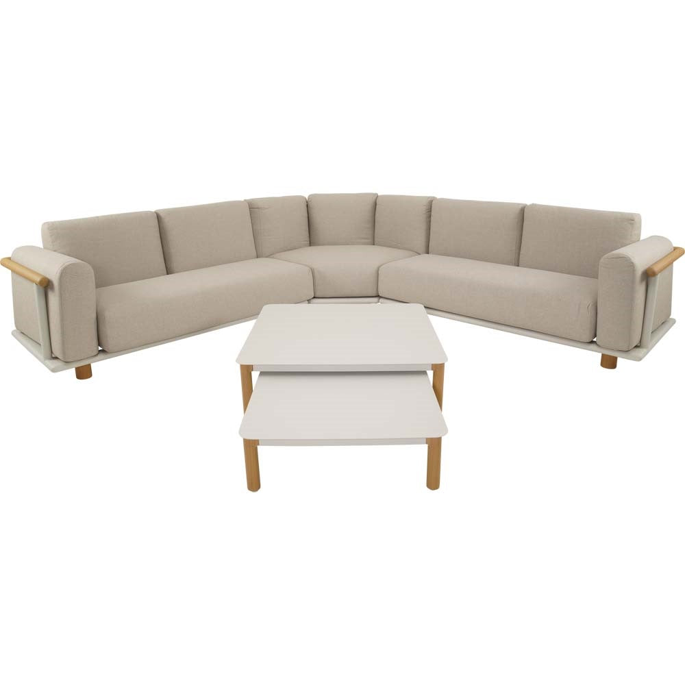 Lesli Living loungebank Mezio - beige - 86x86x28cm