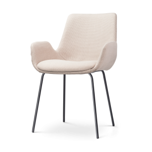 Nolon Nora-Eef Eetkamerstoel Beige – met Armleuning – Zwart Nolon Nora-Eef Eetkamerstoel Beige – met Armleuning – Zwart