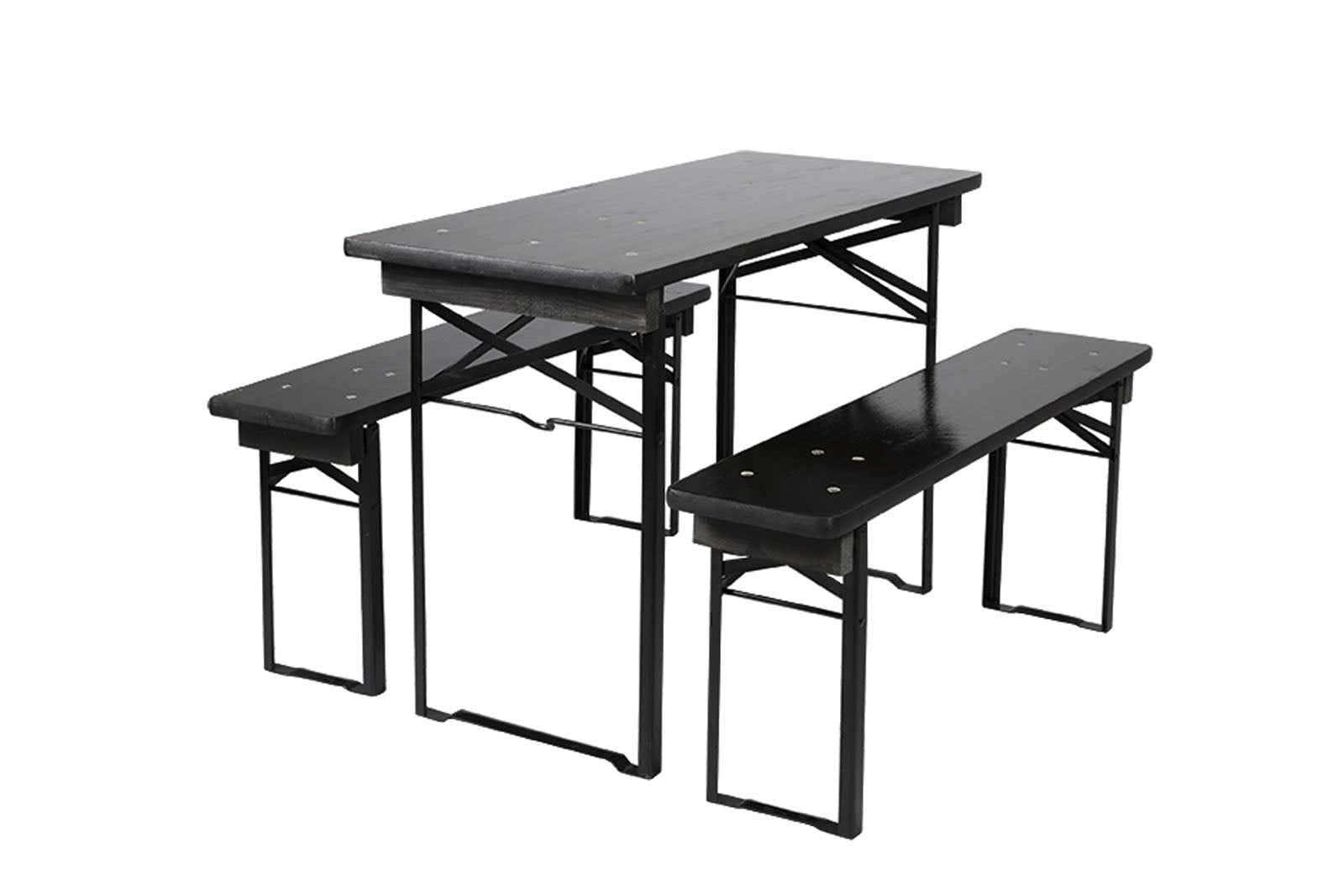 MaximaVida inklapbare bierset Berlijn 120 cm zwart - FSC hout