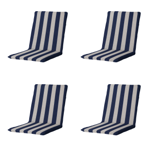 Madison stapelstoelkussen Amora – blauw – 97x49x5cm – set van 4 Madison stapelstoelkussen Amora – blauw – 97x49x5cm – set van 4
