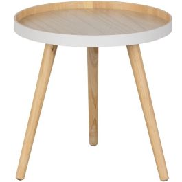 WOOOD Sasha Bijzettafel Wit – Ø41 cm