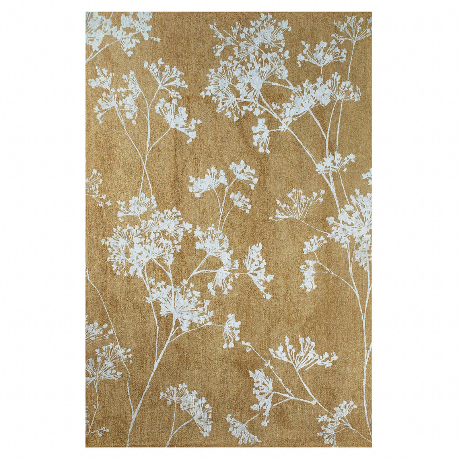 Lola&Moi vloerkleed Herbarium - goud - 240x340cm