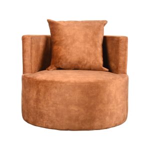 LABEL51 Fauteuil Evy – Oranje Velvet – 90x90x75cm LABEL51 Fauteuil Evy – Oranje Velvet – 90x90x75cm