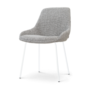 Nolon Nora-Isa eetkamerstoel grijs blend – wit onderstel Nolon Nora-Isa eetkamerstoel grijs blend – wit onderstel