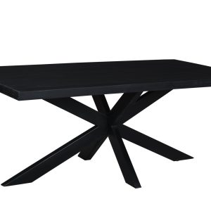 Livingfurn eetkamertafel – mangohout – 180 cm – zwart Livingfurn eetkamertafel – mangohout – 180 cm – zwart