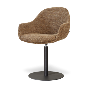 Nolon Niva-Mae tulp eetkamerstoel bruin blend – zwart onderstel Nolon Niva-Mae tulp eetkamerstoel bruin blend – zwart onderstel