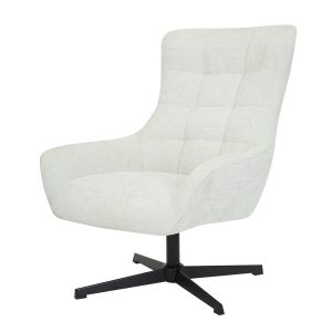 Livingfurn fauteuil Naomi Pearl – wit – stof Livingfurn fauteuil Naomi Pearl – wit – stof