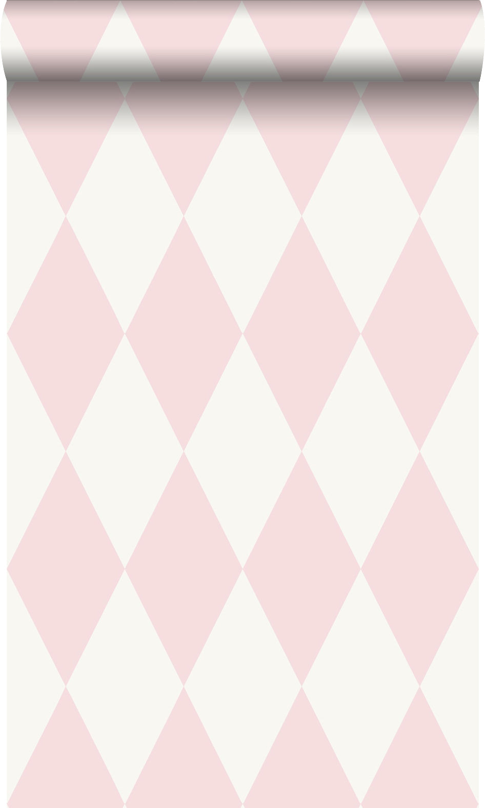 Origin Wallcoverings behang ruiten glanzend roze en wit - 53 cm x 10.0