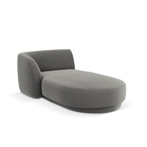 Micadoni linker meridiaan Miley flueel, lichtgrijs – 156x90x70cm