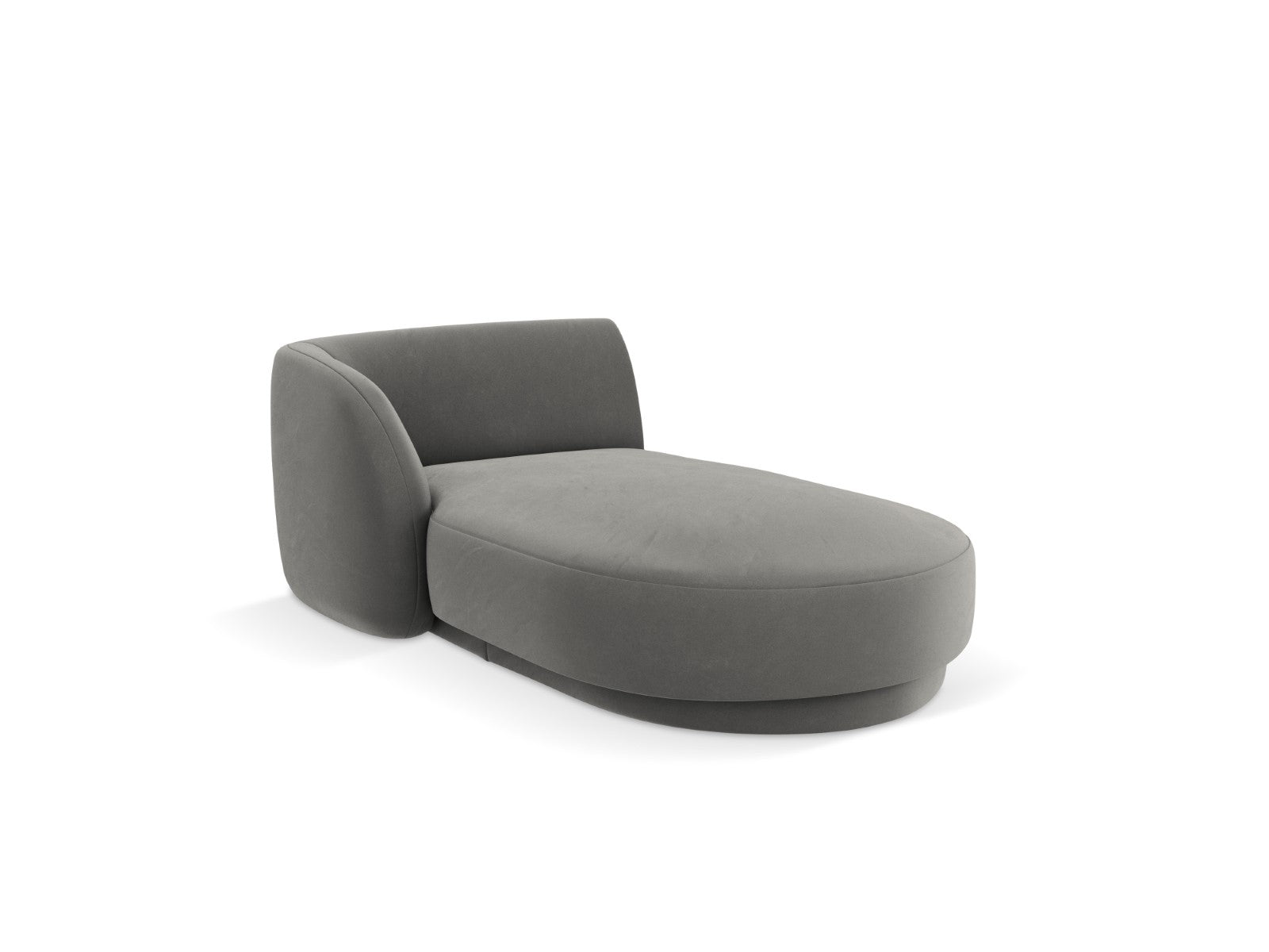 Micadoni linker meridiaan Miley flueel, lichtgrijs - 156x90x70cm