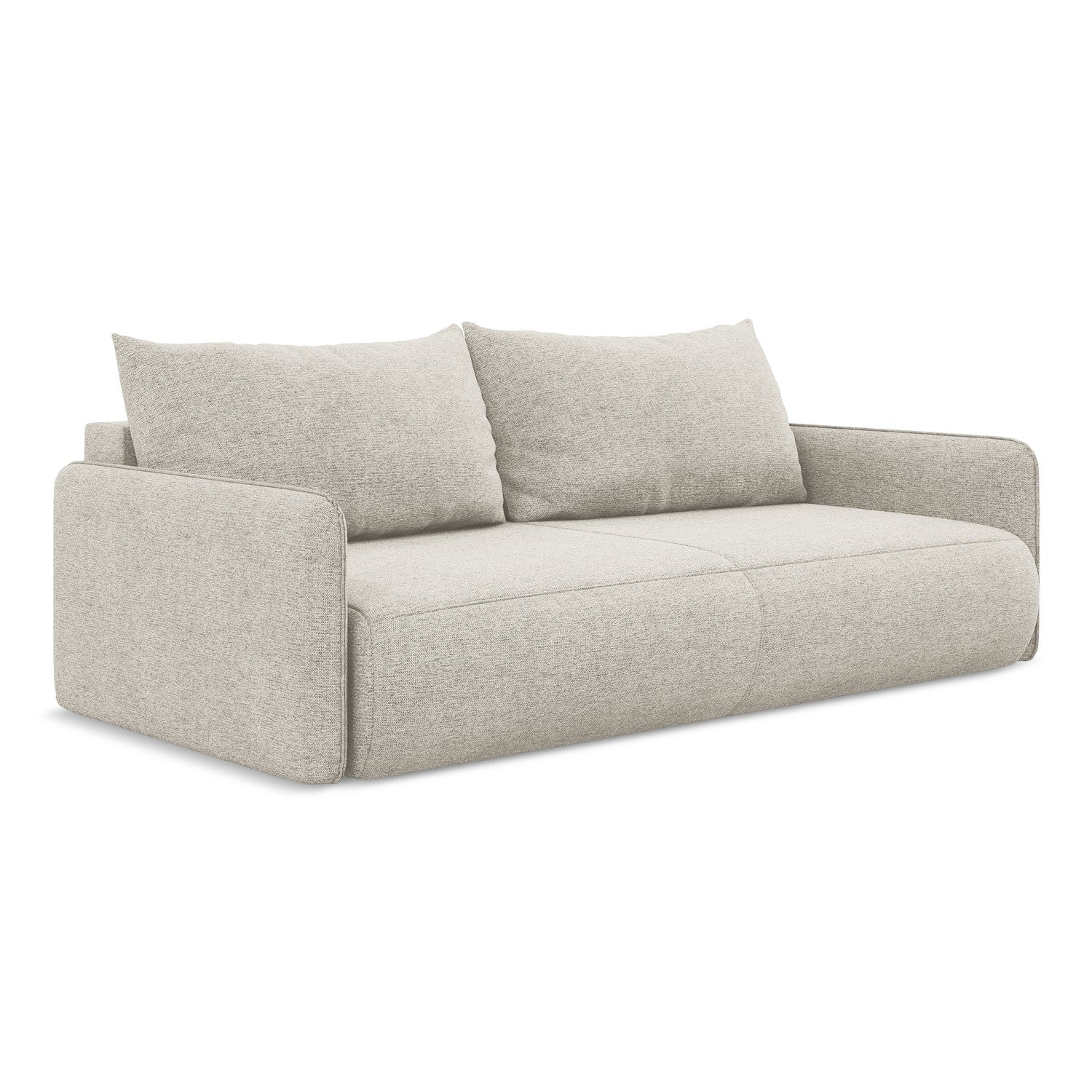 LaMiaSofa 3-zits slaapbank Palermo - chenille stof - zilver - 216x105x