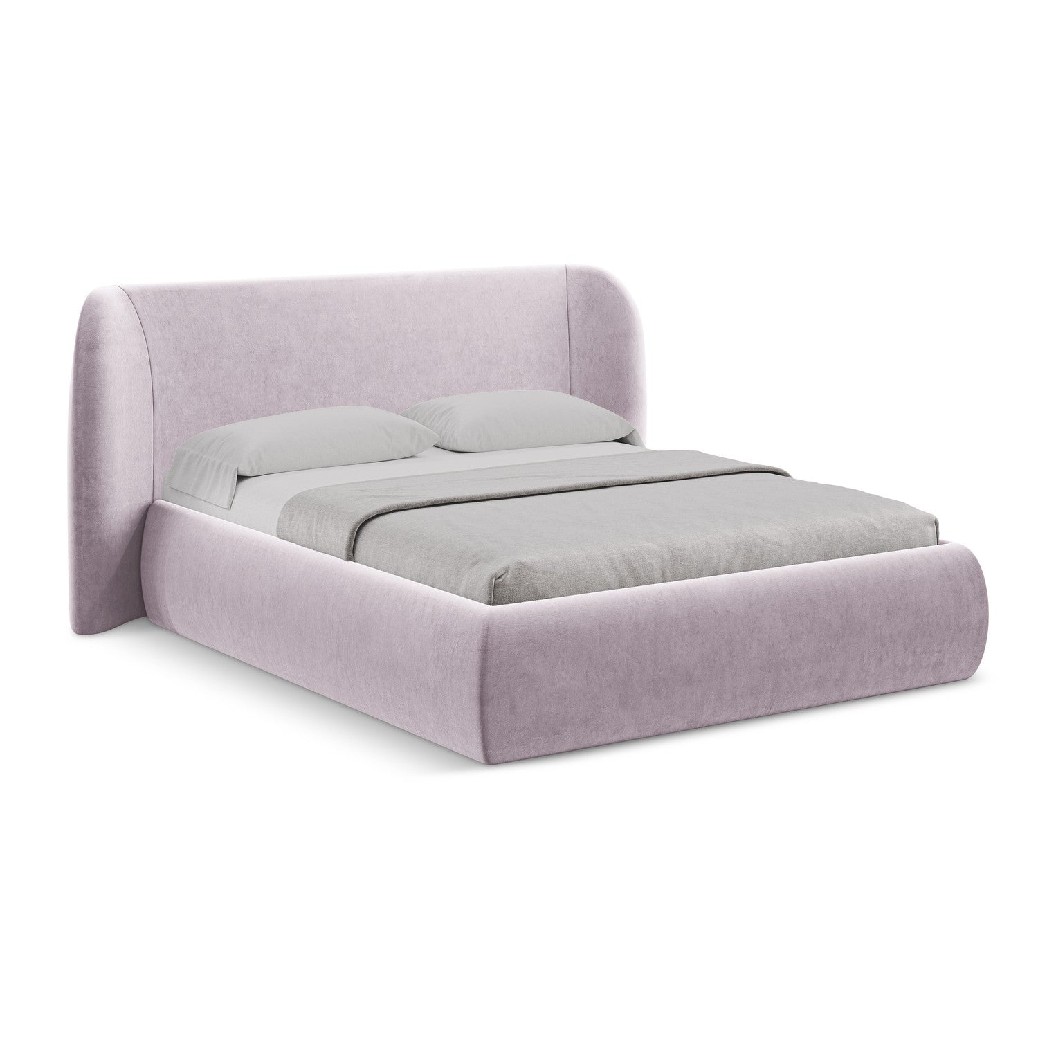 LaMiaSofa Bed met opbergruimte Trieste - velours - lavendel - 210x215x