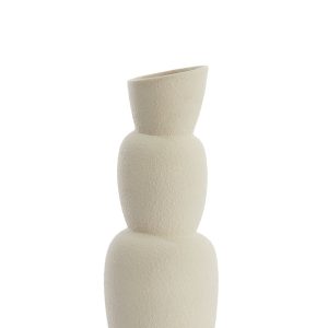Light & Living vaas ARAM – Ø14.5×37.5cm – wit Light & Living vaas ARAM – Ø14.5×37.5cm – wit