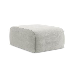 LaMiaSofa Poef Cervo – chenille stof – lichtgrijs – 72x94x42