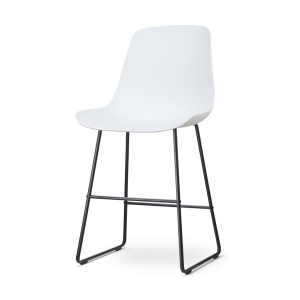 Nolon Nino-Pip Barkruk Wit – Kunststof – Zwart Onderstel – 65 cm Nolon Nino-Pip Barkruk Wit – Kunststof – Zwart Onderstel – 65 cm