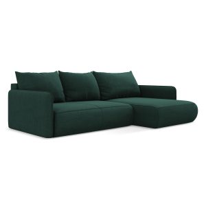 LaMiaSofa hoekbank rechts Palermo – textuurstof – flessengroen – 240×1 LaMiaSofa hoekbank rechts Palermo – textuurstof – flessengroen – 240×1